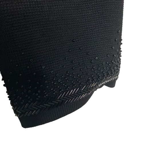 St Andrews Vintage Wool Blazer Womens Sz 10 Black Beaded Embellished Zephyr Wool - Picture 5 of 12